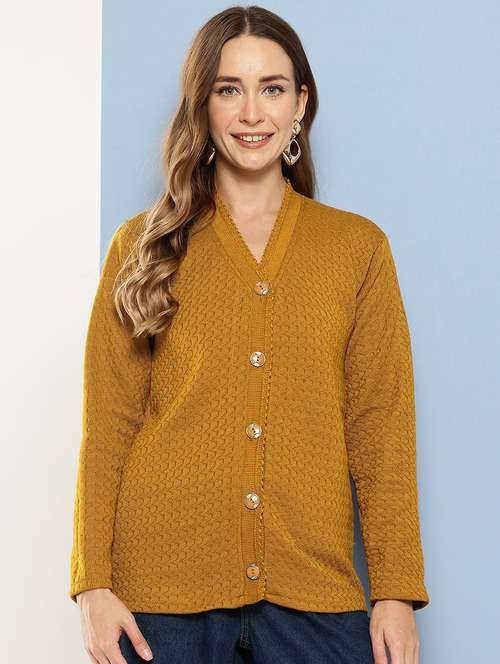 women self designed long sleeve cardigan - 22224759 - Very Small Image - 1