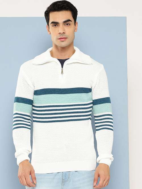 men striped long sleeve regular fit pullover  - 22224960 - Very Small Image - 1