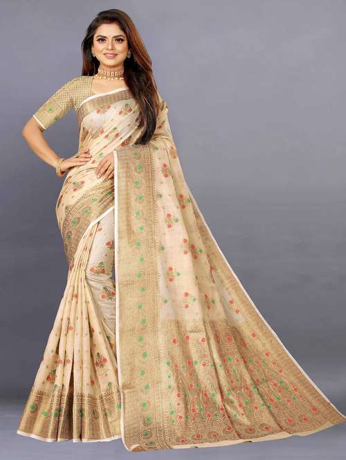 women self design banarasi saree with blouse - 22226479 - Very Small Image - 1