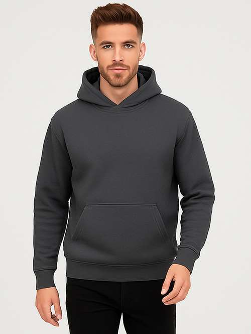 grey fleece plain sweatshirt - 22227194 - Very Small Image - 1