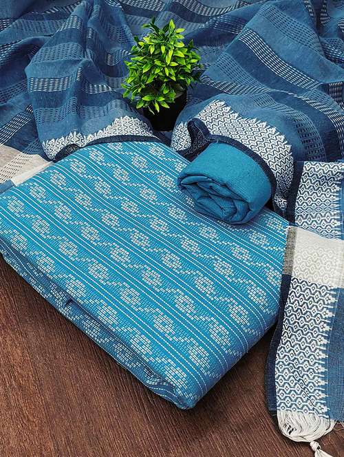 women self design unstitched suit set - 22227500 - Very Small Image - 1