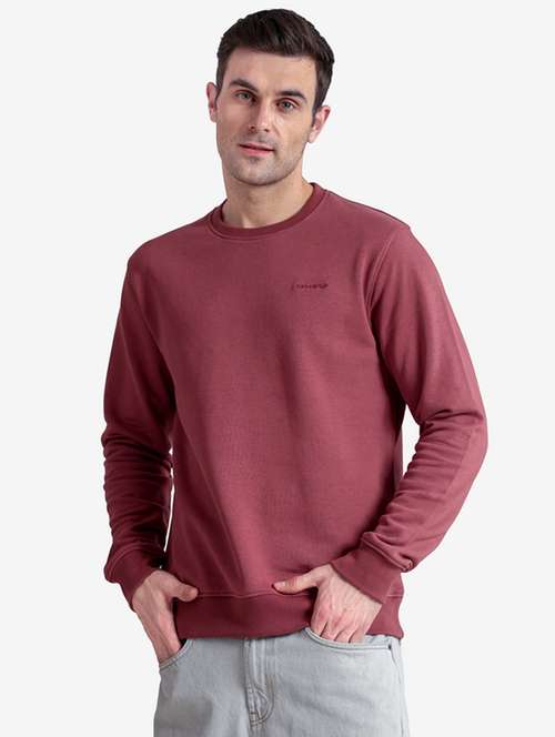 men solid long sleeve regular fit sweatshirt - 22243971 - Very Small Image - 1