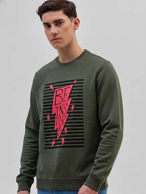 men printed round neck long sleeve sweatshirt - 22277457 - Very Small Image - 1