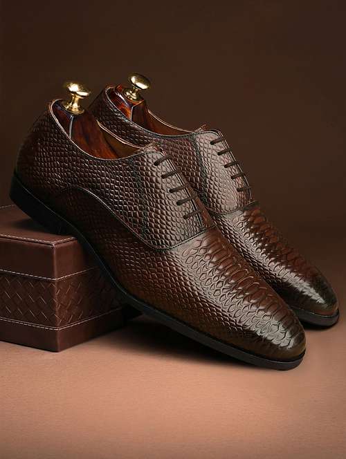 men textured lace-up derbies - 22281040 - Very Small Image - 1