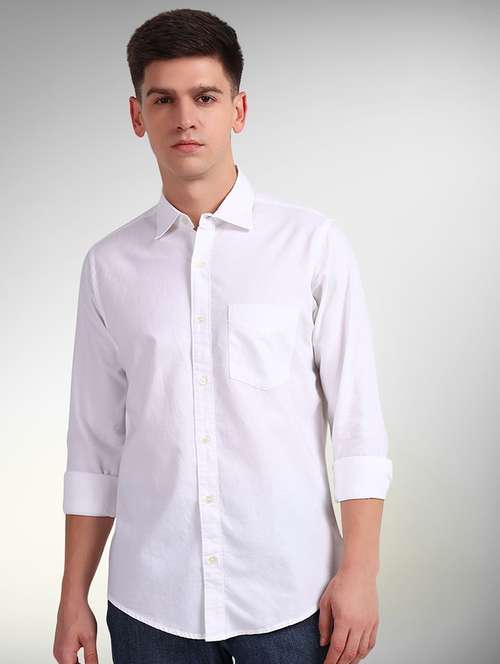 Men Solid Long Sleeve Regular Fit Casual Shirt - 22305099 - Very Small Image - 1