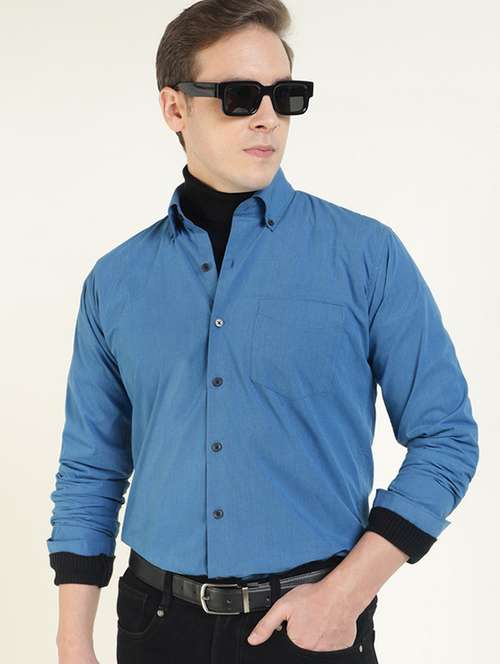 men collared long sleeve regular fit shirt - 22320515 - Very Small Image - 1
