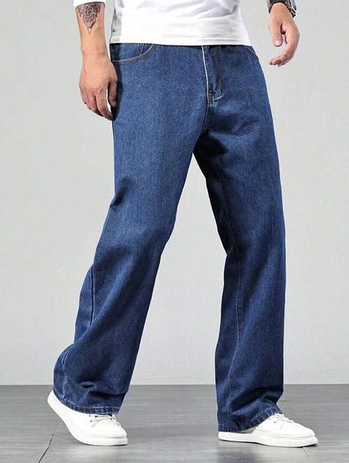 men solid mid rise relaxed fit jeans  - 22348519 - Very Small Image - 1