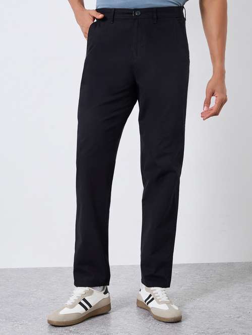 men solid mid rise chinos casual trouser - 22394843 - Very Small Image - 1