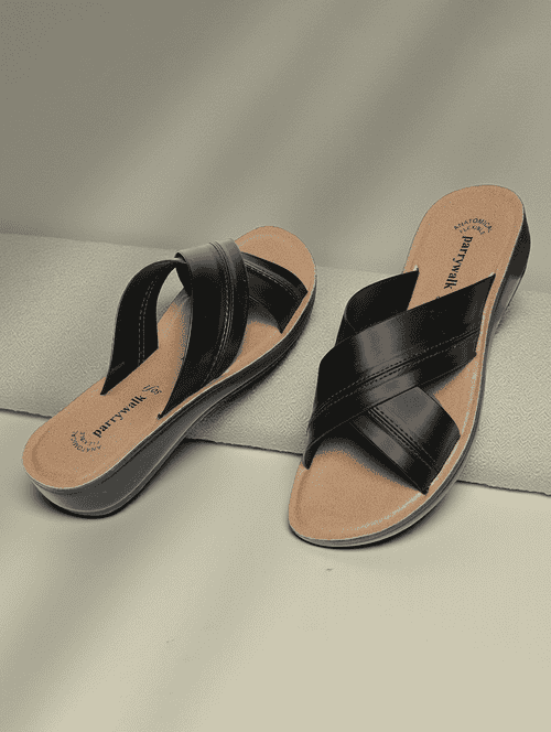 women solid slip on flat sandals - 22440672 - Very Small Image - 1