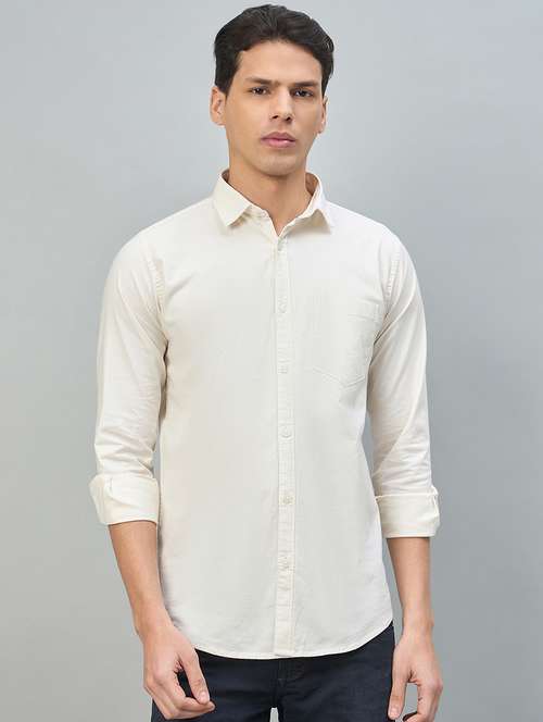 men solid long sleeve slim fit casual shirt - 22448302 - Very Small Image - 1